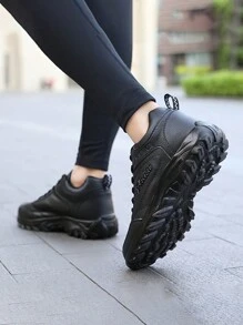 2024 New Style 's Leather Waterproof Windproof Slip-Resistant Comfortable Casual Sports Shoes - Black - View 3