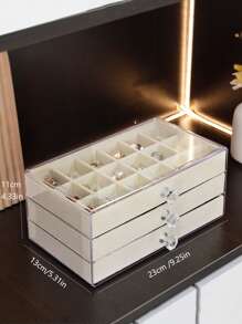 1入組首飾收納盒適用於環,耳環和手錶