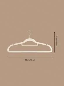 10入組天鵝絨防滑嬰兒衣架可攜式兒童衣櫃整理架晾衣節省空間 - 米色 - 查看 5