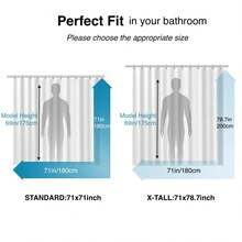 1入組防水現代鵝卵石幾何圖案沐浴簾,peva淋浴簾裡層,帶鉤沖浴設備,浴室配件美學房間裝飾,家居裝飾 - 鵝卵石 - 查看 2