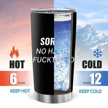 1個,20oz雙層不銹鋼隔熱杯,“sorry No Hablo Fucktardo”英文印花杯,時尚汽車隔熱杯,適合作為送給朋友的禮物 - SORRY - 查看 5