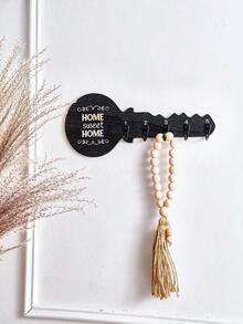 1 件創意簡約壁掛式鑰匙裝飾掛鉤,新穎木板和小鐵掛鉤設計壁掛式掛鉤,用於存放鑰匙、清潔用品等,非常適合浴室、衛生間、廚房、儲藏室牆壁裝飾儲物 - 彩色 - 查看 7