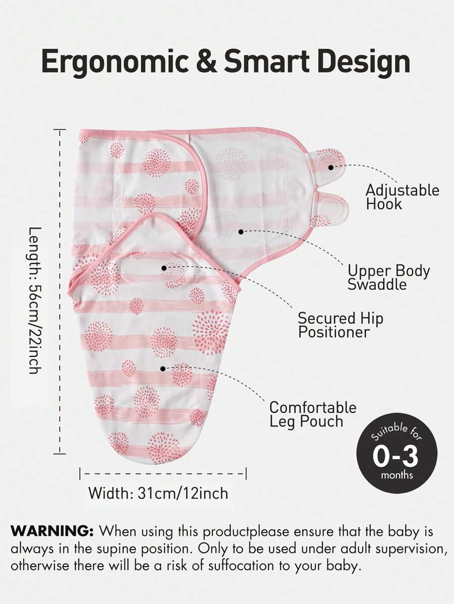 3Pack Organic Baby Swaddle Sleep Sacks For Newborn Baby Swaddles 03