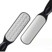 1個足部磨砂器,雙面足部磨腳器和擦腳器,家用修腳工具 - 黑色 - 查看 2