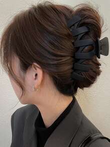 3 件装女士不对称形状大号实心塑料发夹，发饰，时尚优雅，适合日常佩戴、通勤、派对、洗脸、淋浴、化妆和服装配饰、配饰、发夹休闲发夹发夹发夹发夹接发夹，学校用品，学院，紫色配饰秋冬女士发饰蝴蝶结适合度假装扮女士