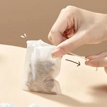 100pcs/Set Disposable Non-Woven Tea Filter Bags, Suitable For Kitchen And Living Room - White - View 4
