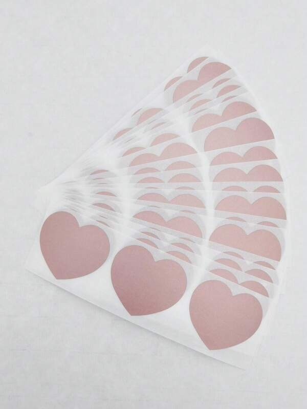 100pcs/Pack 30x35mm Heart-Shape Scratch Off Stickers, Diy Decoration For Valentine's Day, Wedding, Proposal, Festival