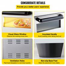 Commercial Pizza Oven Countertop 14" Double Single Deck Layer 110V Stainless Steel Electric Pizza Oven With Stone And Shelf Multipurpose Indoor Pizza Maker For Restaurant Home Pretzels Baked