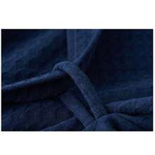 Bata De Baño Super Absorbente Adulto Unisex Estilo Waffle - Azul Marino - Ver 8