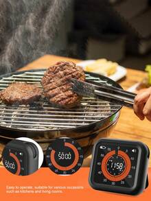 1pc Visual Timer Simple Muted Kitchen Baking Cooking Time Manager - Multicolor - View 2