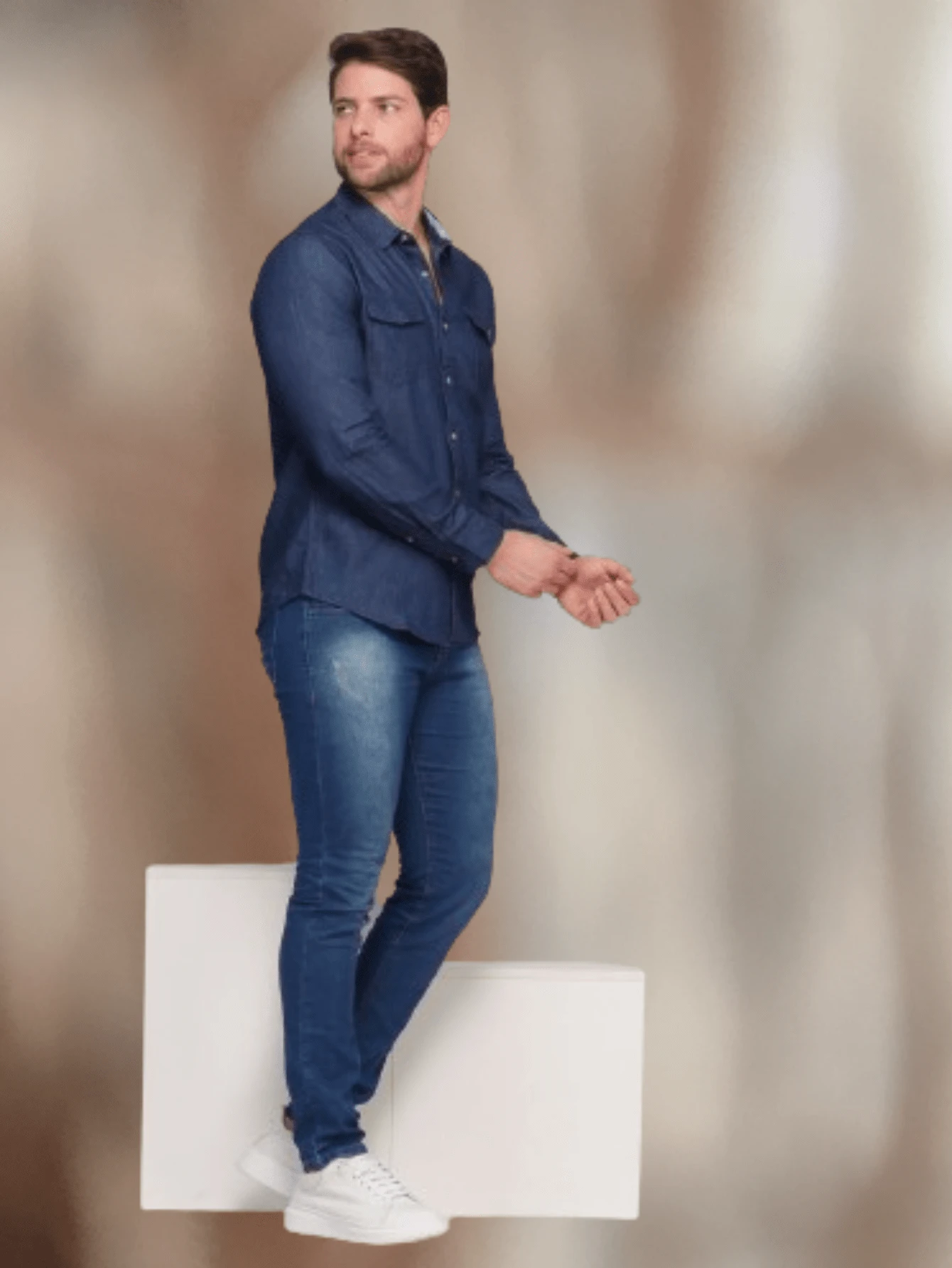 Men Shirts - Dark Wash - View 1
