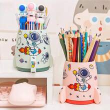 1份桌面收納組織者，可愛DIY筆筒配有大容量 - 西瓜粉 - 查看 1