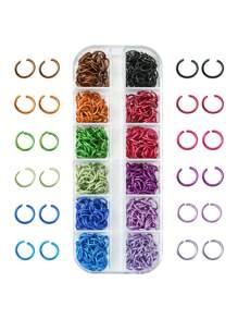 12色6mm/8mm鋁線開口跳鏈圈組合 - 彩色 - 查看 1