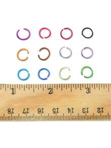 12色6mm/8mm鋁線開口跳鏈圈組合 - 彩色 - 查看 6