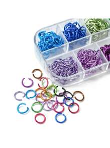 12色6mm/8mm鋁線開口跳鏈圈組合 - 彩色 - 查看 3