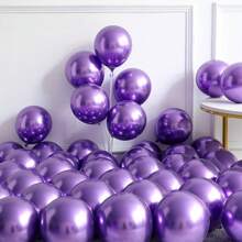 117pcs Metallic Lavender Balloon Arch Kit, Includes Large Butterfly Foil Balloon Arch, Suitable For Birthday Party Decor, Bridal Shower, Wedding Decoration - Purple - View 7