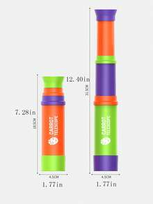 1入新胡蘿蔔形狀望遠鏡,8倍放大單管3節伸縮對焦,男女兒童教育玩具,便於攜帶 - 綠色 - 查看 2