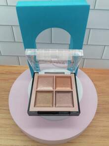 PINK KEY Paleta de maquillaje de ojos, paleta de sombras de ojos de 4 colores, bandeja de sombras de ojos con acabado semimate, desnudos ruborizados - CAJA CON 12 PIEZAS - Ver 3
