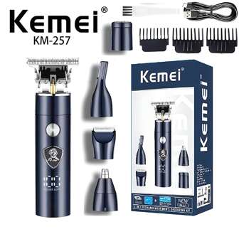Kemei KEMEI Electric Hair Clipper KM-257 With Digital Display, Adjustable Beard Trimmer, Long Lasting Battery, Quiet Operation