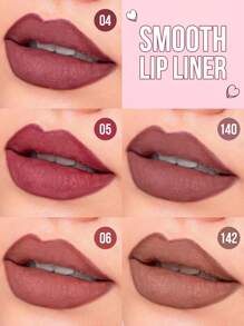 Misslyn 5 Pcs, Smooth Lip Liner, Color Stay Face Makeup With Built-In-Sharpener, Long Wear Rich Lip Colors, Smooth Application, Y2K Makeup Party Beach Travel Holiday Camping Outdoors Present Rose Fashion Girl New Year Cosmetic Cosplay Best Trip Festivals Color Fancy Campus School Charm Vibe Cny Chinese New Year, Lip Pencil, Natural, High Pigmented Natural Lip Makeup Soft Pencils Long Wear Smooth Ultra Fine, Matte Lip Liner, Valentine's Day Gifts - Lip Liner 5-piece Gift Box - View 2