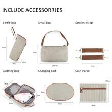 Mumientasche, Multifunktional, Großes Fassungsvermögen, Wickeltasche Für Mama Und Baby, Handtasche Für Unterwegs