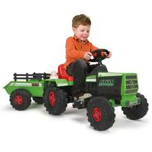 Injusa - Tractor Basic, Tractor Eléctrico para Niños 1 a 3 Años, Batería 6V, Pedal Acelerador, Remolque Trasero, Luces y Sonidos, Velocidad Máx 2-3 Km/h, Color Verde - Ver 9
