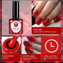 XEIJAYI 1 Stück 7,3ml braune Gel-Nagellackpolitur, französische Nagellackpolitur, UV-Licht aushärtende Gel-Politur, Kunstdesign Maniküre Salon DIY Salon Gel