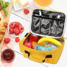 1PC Yellow School Bus Lunch Box Bag For Back To School Girls Boys Insulated Lunch Bags Reusable Lunch Cooler Tote For Women Work Travel Pinic,Back To School