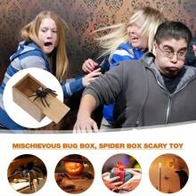 Prank Surprise Blind Box Toy (White Box With Random Insect), Wooden Spider Box Toy For Funny Prank, Diy Insect Box As Thanksgiving And New Year Gift, Festival And Party Atmosphere Toy, Parent-Child Interaction, One Surprise Gift Box (With Random Insect Inside) - Tricky Surprise Blind Box Toy (white Box, Random Bugs) - View 6