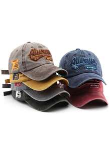 1入女士棒球帽，女性運動洗水牛仔休閒棒球帽，多功能街頭時尚遮陽帽 - 灰色 - 查看 9