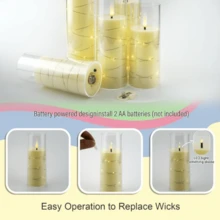 1pc Led Electronic Candle With Simulated Flame For Festival, Birthday, Wedding Decoration - Multicolor - View 5