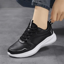 2025新款女士春秋轻便防滑舒适真皮防水透气休闲运动鞋；女士秋冬耐磨减震弹力轻便室内外健身跑步鞋；散步/徒步/旅游鞋；女士复古拼色跳绳/有氧/减肥鞋，适合乒乓球、网球、羽毛球训练