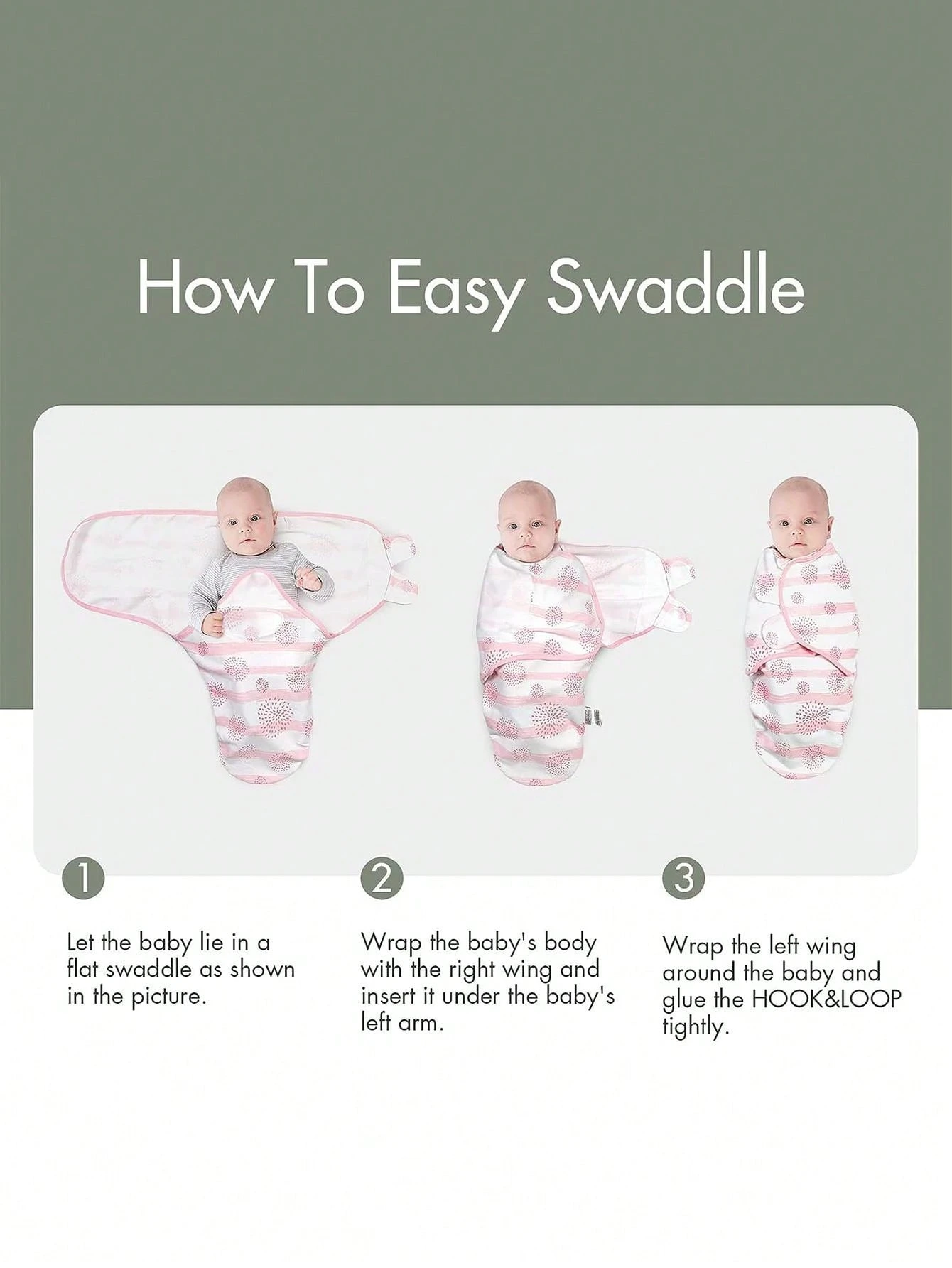 3Pack Organic Baby Swaddle Sleep Sacks For Newborn Baby Swaddles 03 Months, Baby Swaddle