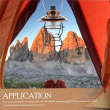 Rechargeable LED Camping Lantern, Retro Style With 3 Mode, Portable  Camping Light With Hook - Bronze - View 6