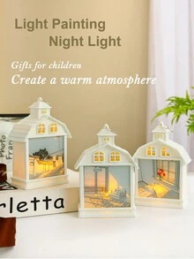 1pc Light Painting Night Light Decorative Table Lamp Candle Holder Led Sun 3d Art Light For Atmosphere - Stairs Path at Dusk - View 1