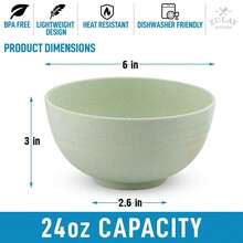 Wheat Straw Plastic Cereal Bowls - Nhiều màu - Xem 3
