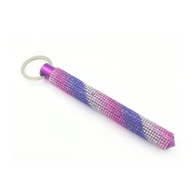 1pc High-Grade Diamond-Set Cool Stick & Broken Window Keychain, Gift For Festivals - Multicolor - View 12