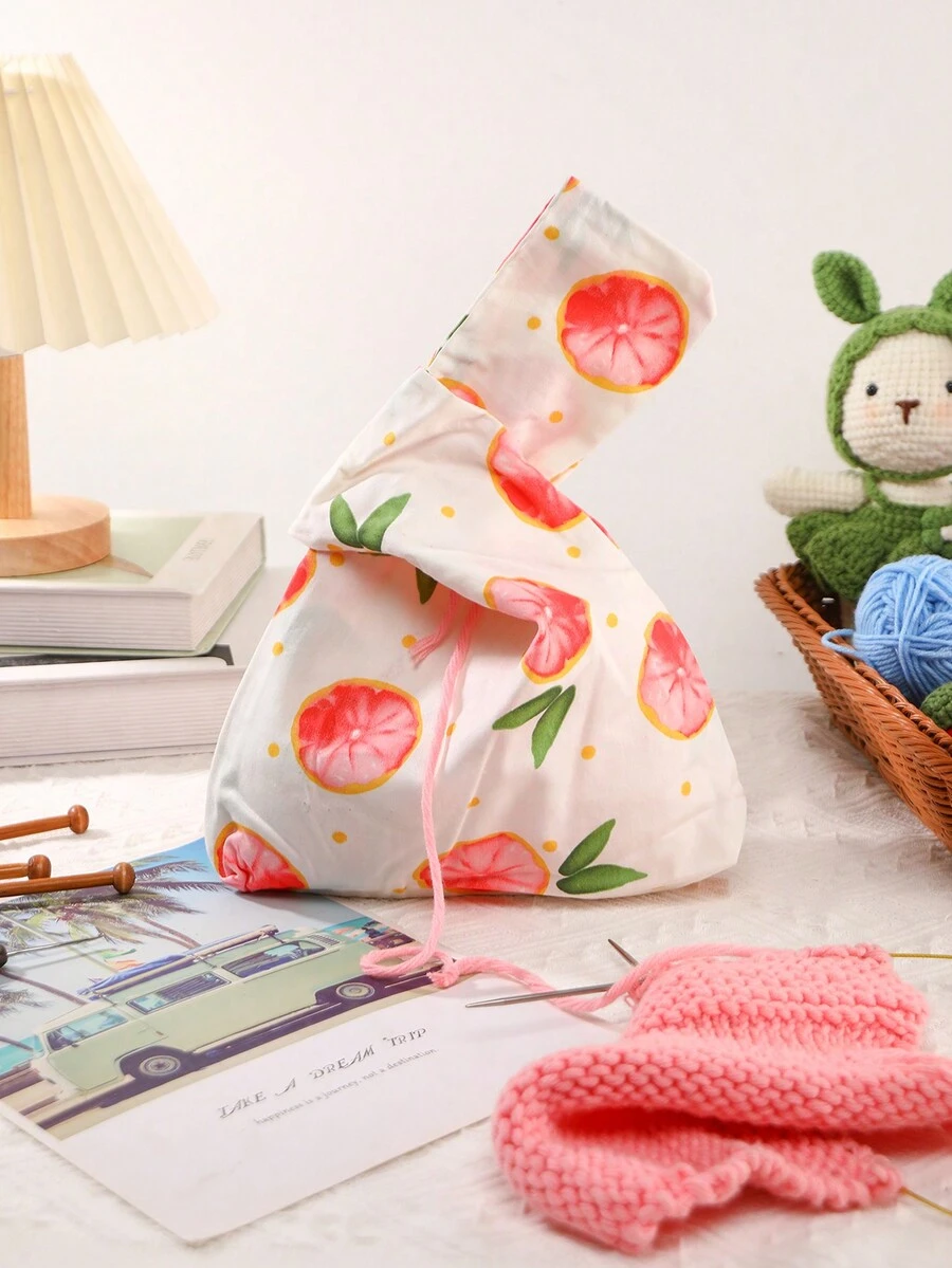 Fruit Print Multi-Functional Storage Bag - Multicolor - View 1