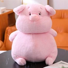 1件鬆散的毛絨玩具靠墊，家居裝飾和送給青少年男女的生日禮物，填充動物玩具可用於收藏、安慰和幫助入眠。 - 粉色 - 查看 1