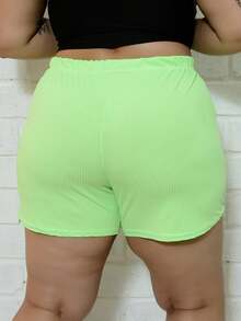 Plus Size Shorts - Màu xanh Bạc hà - Xem 6
