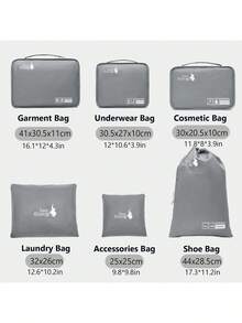 Travel Packing Organizers - Grey - View 3