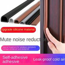 Self-Adhesive Door Seal Strip, Upgraded Silicone Type, 9x2mm, Brown, 6m Length, Soundproof, Windproof, Dustproof, Anti-Collision, Anti-Theft, For Door, Window And Household Use - Brown - View 5