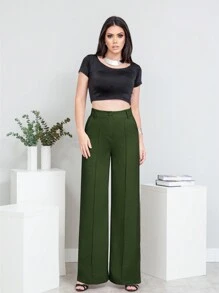 Women Pants - xanh quân đội - Xem 4