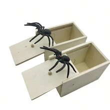 1 Pieza Caja Broma De Araña Creativa Juguete Práctico Para Gastar Bromas - Blanco - Ver 6