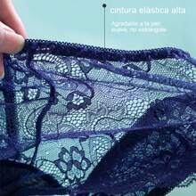 Lenceria De Encaje Calzon Cachetero Sexy Para Dama - Negro - Ver 8