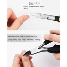 【適用於老年人趾甲厚的情況】足部護理剪刀和指甲刀套裝,鷹喙鉗子設計用於治療剝繭,厚趾甲和內陷趾甲 - 彩色 - 查看 3