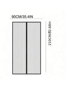 1入組聚酯纖維門簾磁性柔軟紗簾防磨磁條夏季防蚊加密刺繡紗簾柔軟門簾自粘門簾不帶彩邊 - 黑色 - 查看 8