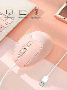 有線usb遊戲滑鼠,靜音,人體工學輕量級設計,兼容筆記本電腦、桌面電腦、平板電腦、智慧手機和大多數設備 - 奶茶粉 - 查看 1
