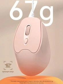 有線usb遊戲滑鼠,靜音,人體工學輕量級設計,兼容筆記本電腦、桌面電腦、平板電腦、智慧手機和大多數設備 - 奶茶粉 - 查看 7