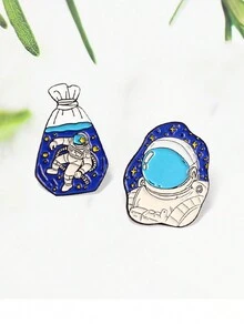 1個太空人和太空形狀的胸針 - 彩色 - 查看 7
